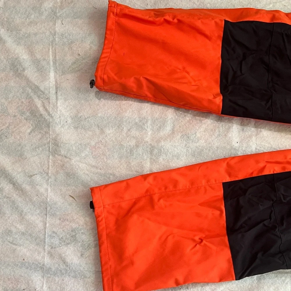 The North Face Men's Orange and Black Ski Shell Pants